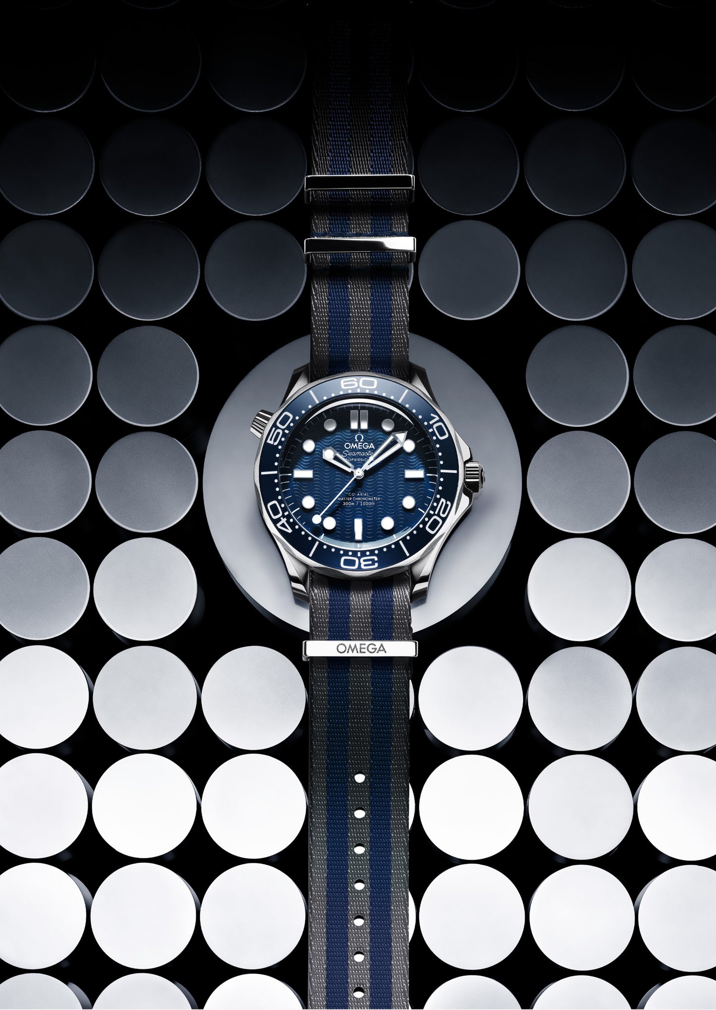 Grey & Blue NATO Watch Strap - 20mm