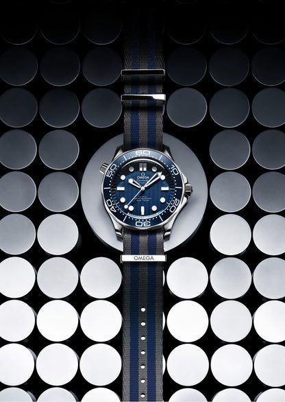 Grey & Blue NATO Watch Strap - 20mm